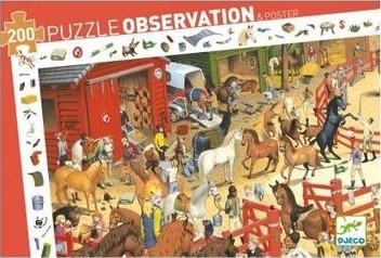 Puzzle d'observation équitation Djeco